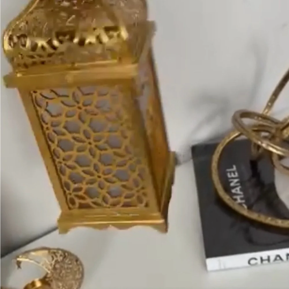 Ramadan Decorations for Home, Ramadan LED Candle Lantern for Tabletop Mantel